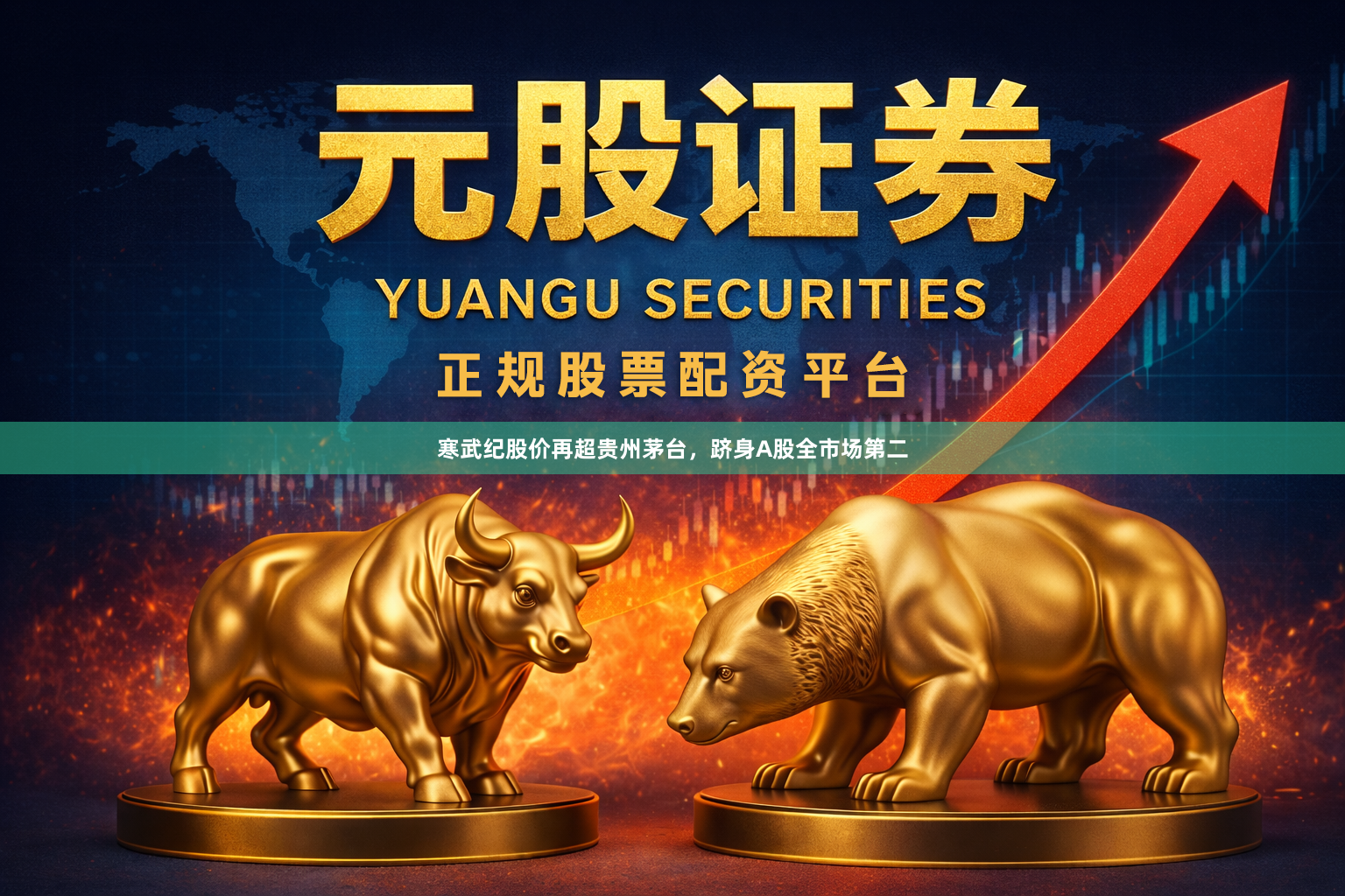 寒武纪股价再超贵州茅台，跻身A股全市场第二